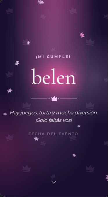 Invitación digital de muestra